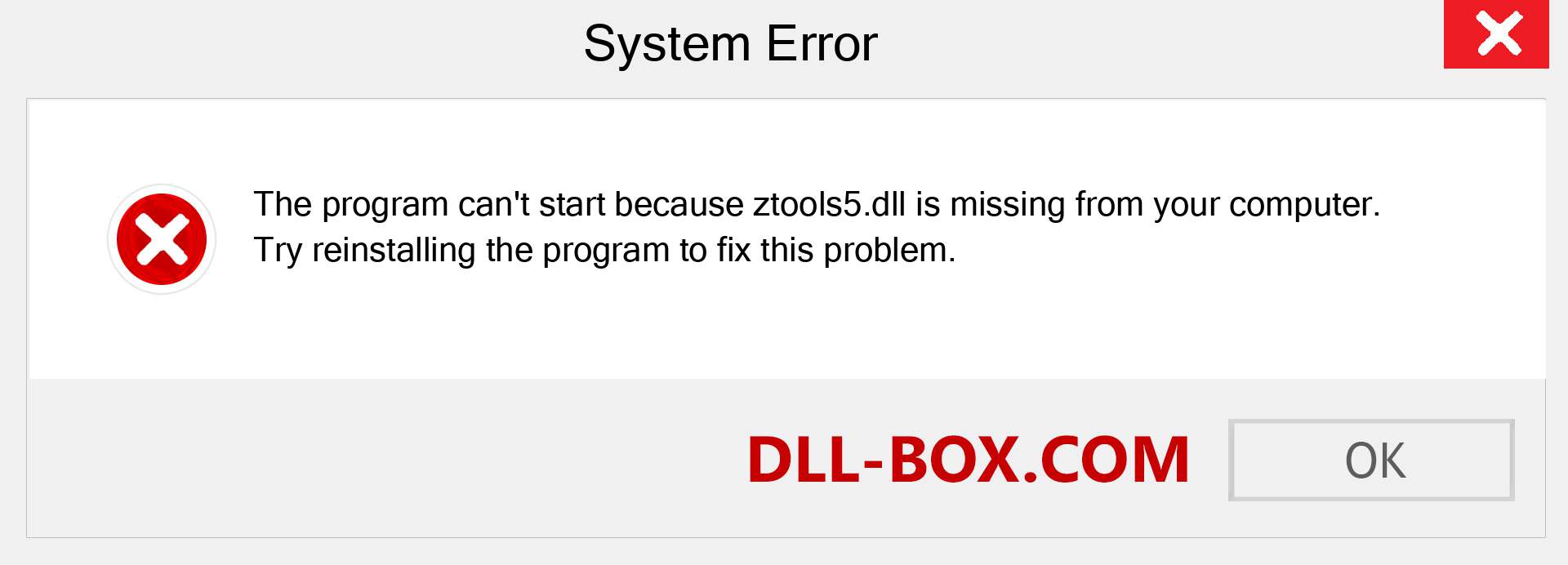  ztools5.dll file is missing?. Download for Windows 7, 8, 10 - Fix  ztools5 dll Missing Error on Windows, photos, images